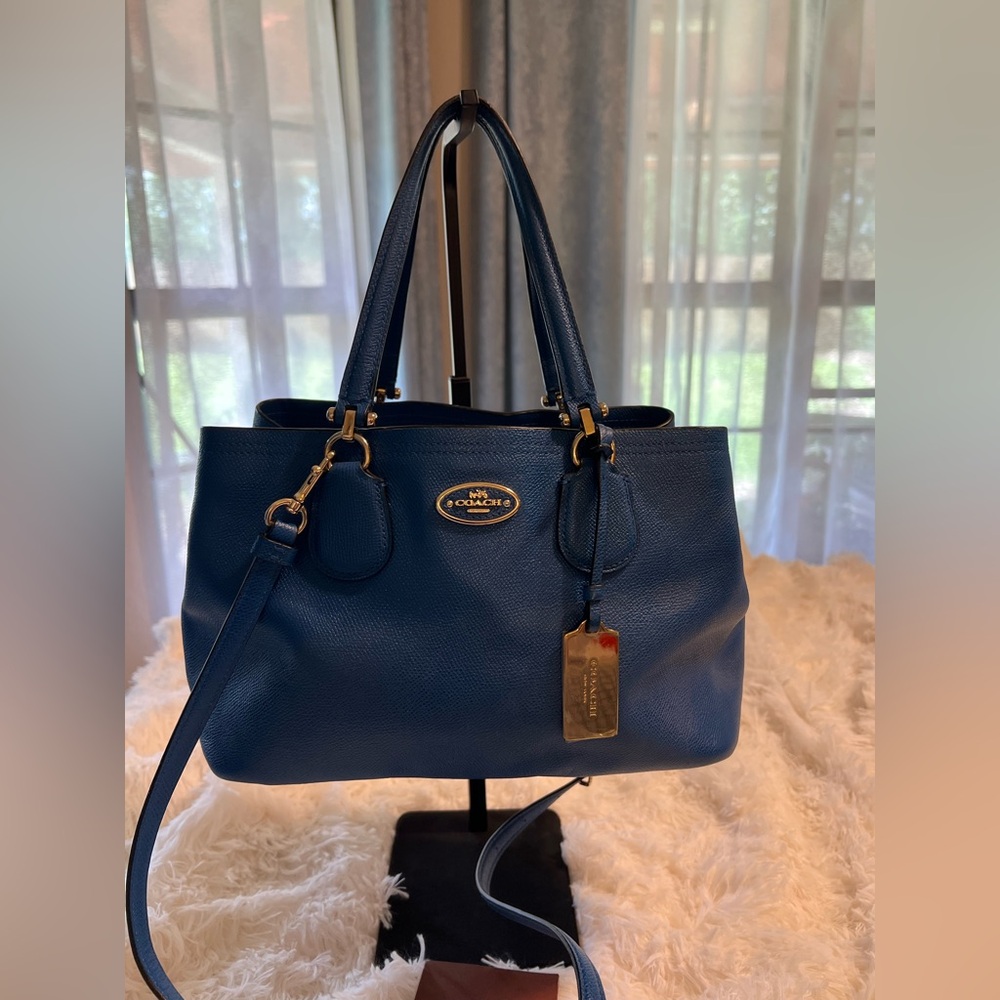 Coach  Blue Shoulder Bag with silver Hardware handbag/ shoulder, crossbody